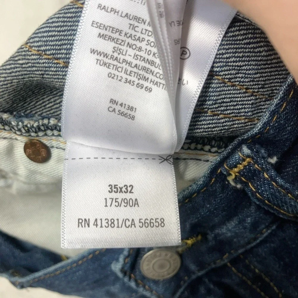 Polo Ralph Lauren Jeans Men 35x32 (Fit 34x31) Blue Sullivan Slim Stretch Preppy